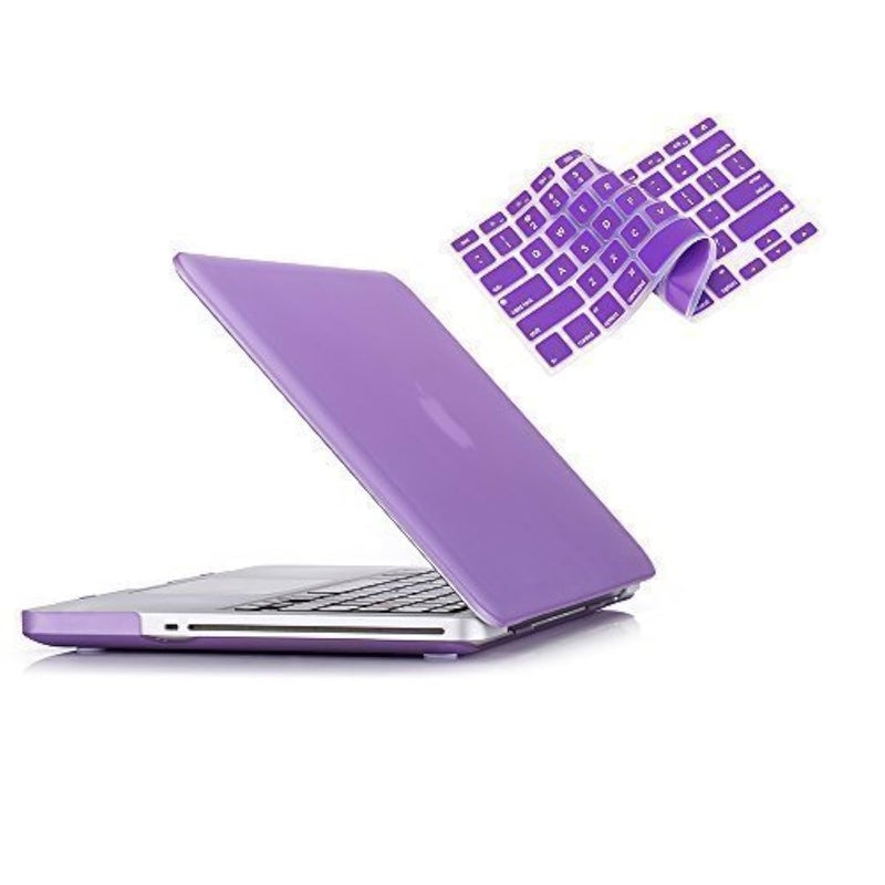 RUBAN Case Compatible with MacBook Pro 15 inch 2011 2010 2009 Release A1286, Plastic Hard Case Shell and Keyboard Cover for Older Version MacBook Pro 15 Inch with CD-ROM - Purple - Image 1